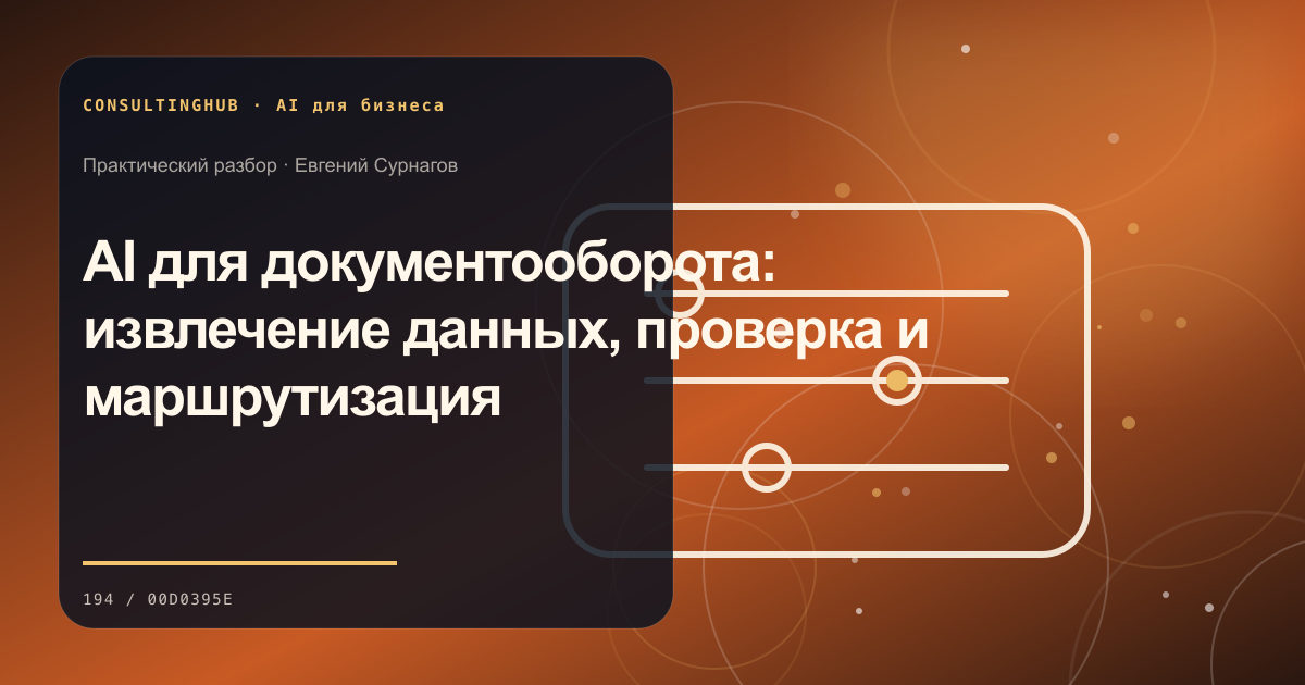 AI для документооборота: извлечение данных, проверка и маршрутизация