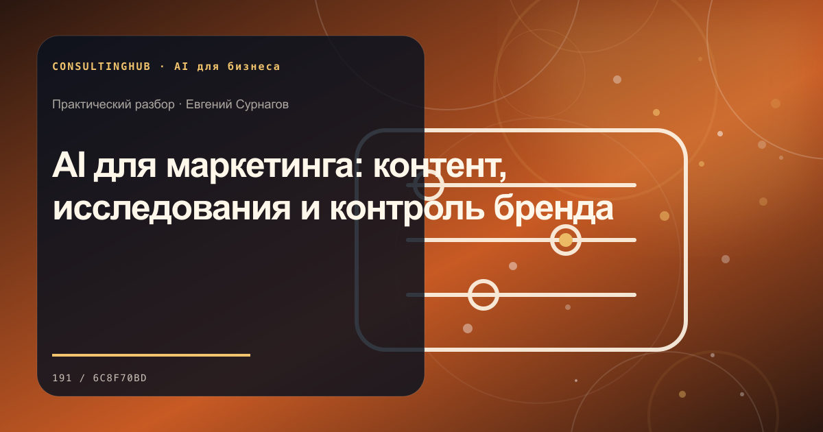 AI для маркетинга: контент, исследования и контроль бренда