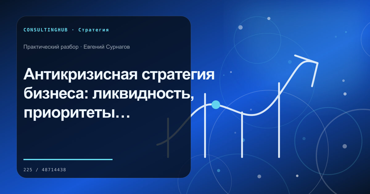Антикризисная стратегия бизнеса: ликвидность, приоритеты и штаб решений