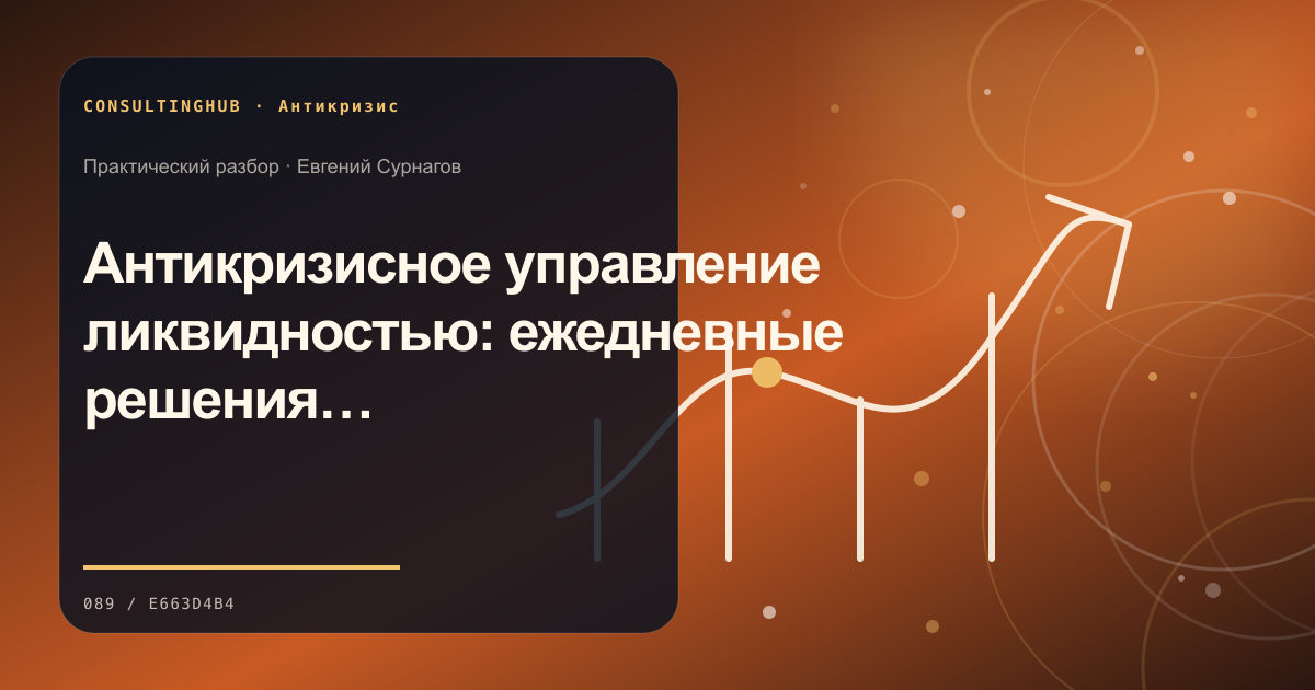 Антикризисное управление ликвидностью: ежедневные решения по деньгам