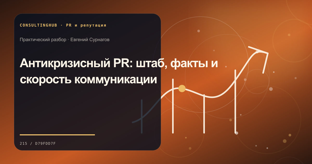 Антикризисный PR: штаб, факты и скорость коммуникации