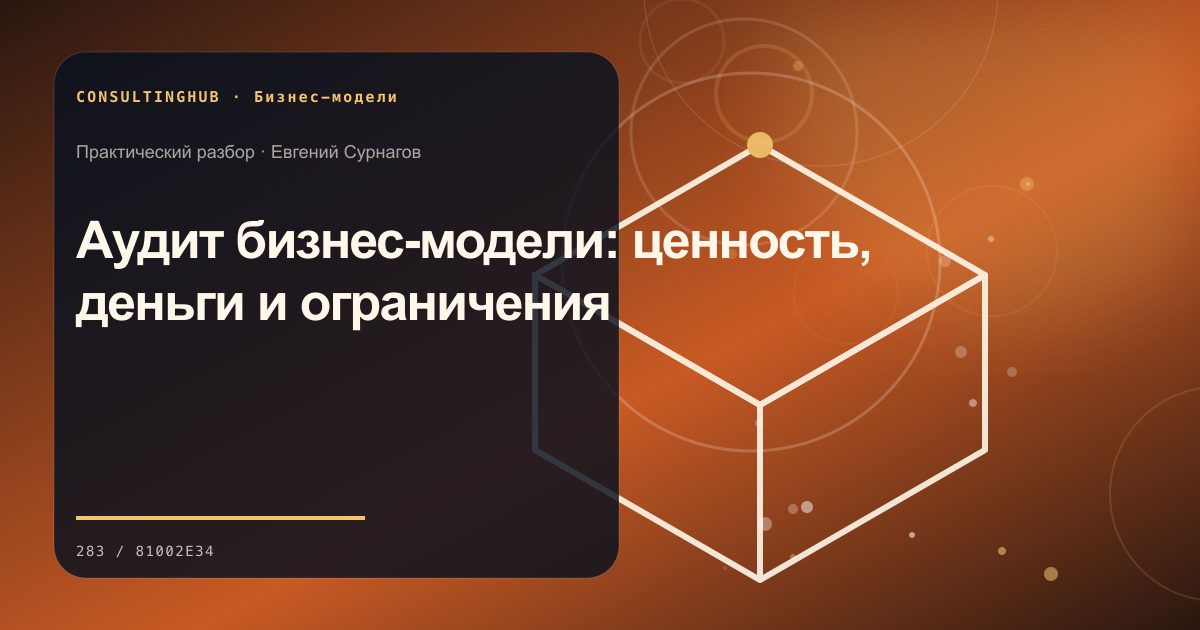 Аудит бизнес-модели: ценность, деньги и ограничения