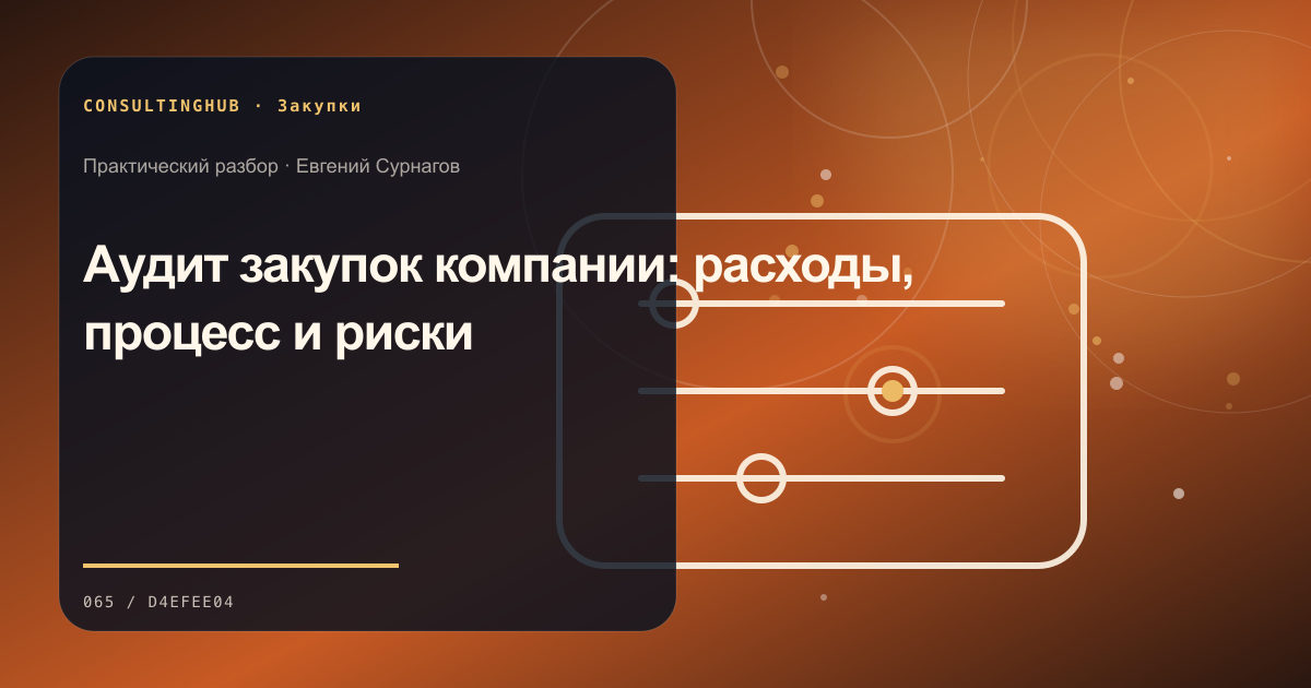 Команда оценивает закупки, поставщиков и договорные условия: аудит закупок; рабочая сессия по теме статьи