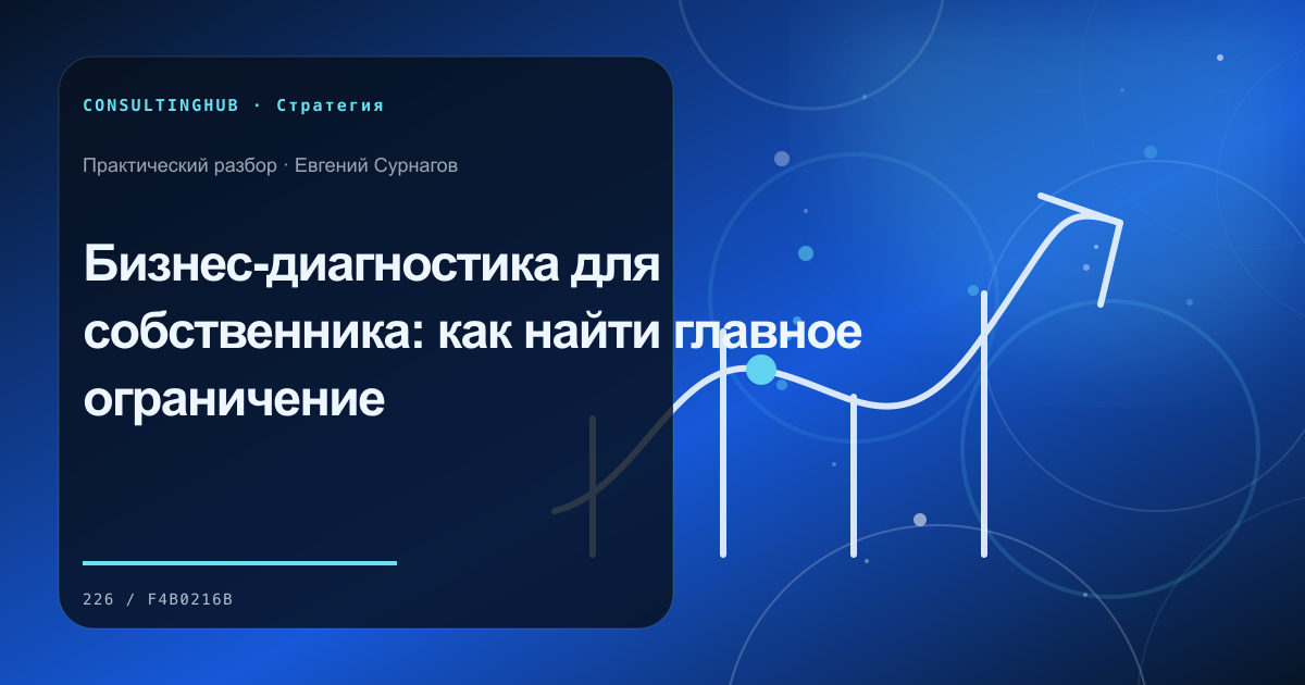 Бизнес-диагностика для собственника: как найти главное ограничение