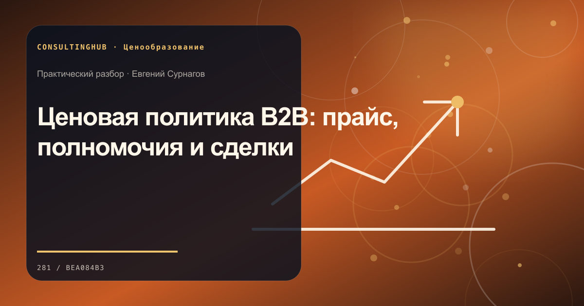 Ценовая политика B2B: прайс, полномочия и сделки