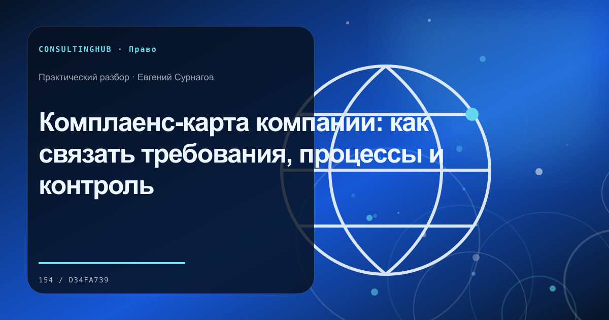Комплаенс-карта компании: как связать требования, процессы и контроль