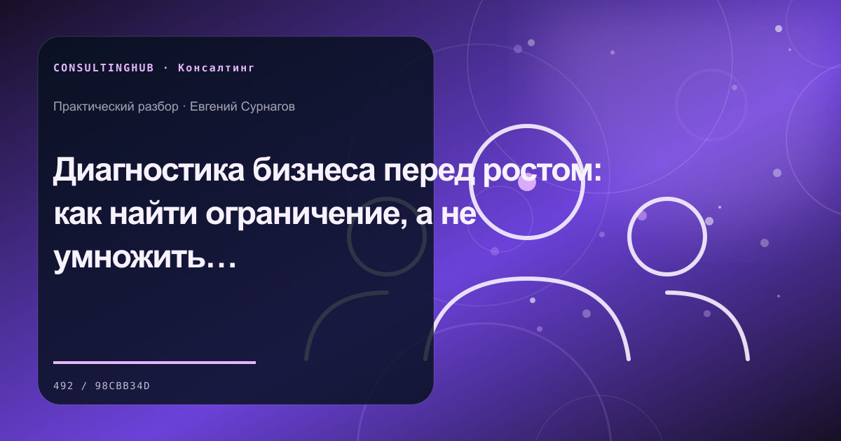 Консультант и управленческая команда проводят рабочую сессию: диагностика перед ростом; рабочая сессия по теме статьи