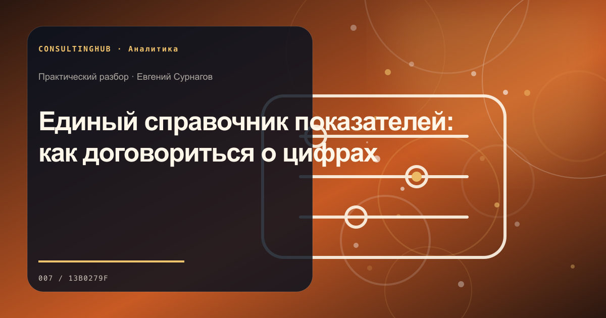 Единый справочник показателей: как договориться о цифрах