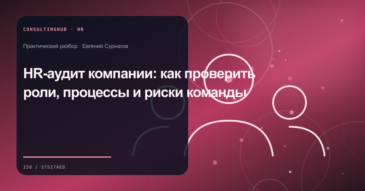 Руководители проектируют роли, компетенции и развитие команды: hr-аудит; рабочая сессия по теме статьи