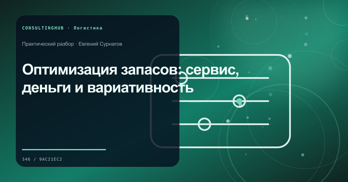 Оптимизация запасов: сервис, деньги и вариативность