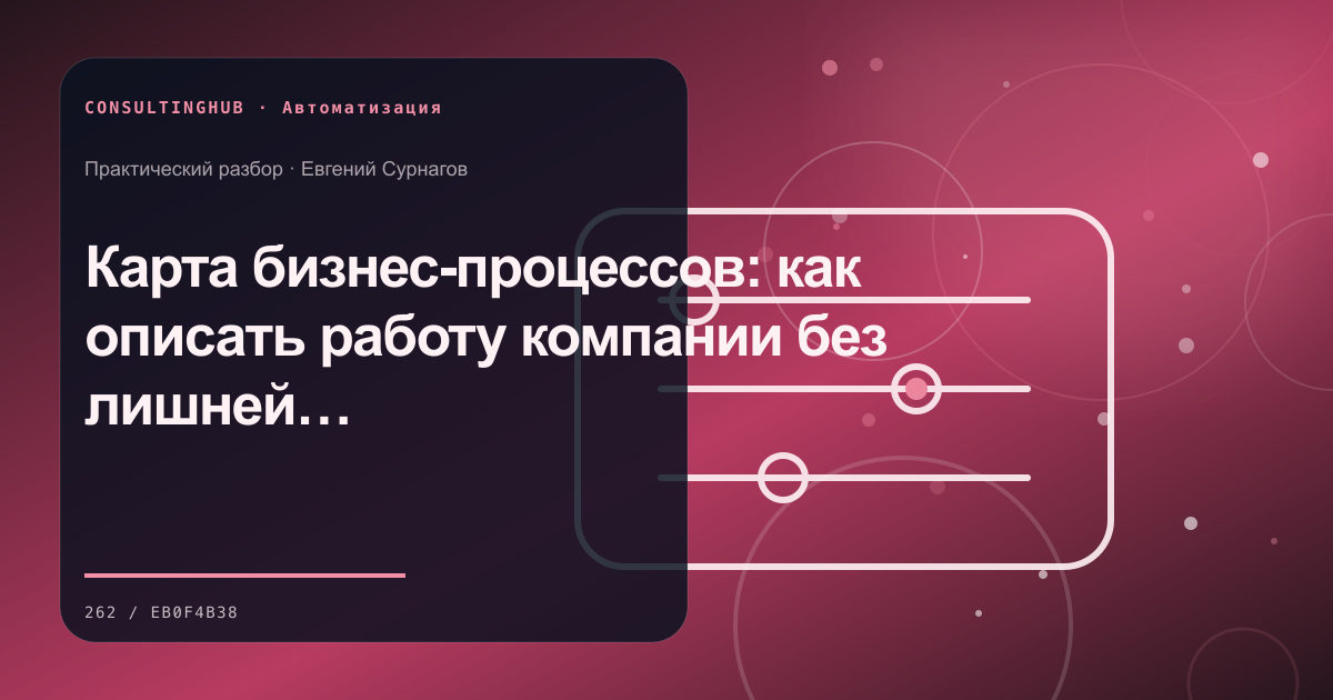 Карта бизнес-процессов: как описать работу компании без лишней бюрократии