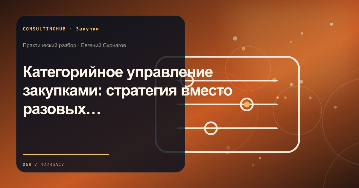 Категорийное управление закупками: стратегия вместо разовых торгов