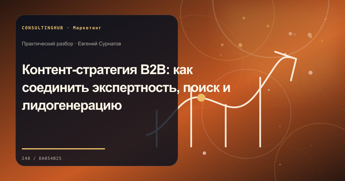 Контент-стратегия B2B: как соединить экспертность, поиск и лидогенерацию