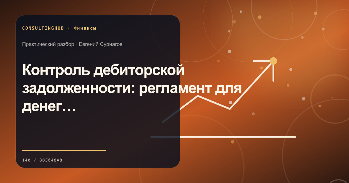 Контроль дебиторской задолженности: регламент для денег и отношений с клиентами