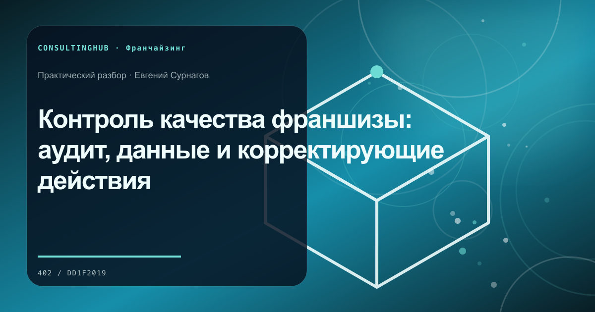 Контроль качества франшизы: аудит, данные и корректирующие действия