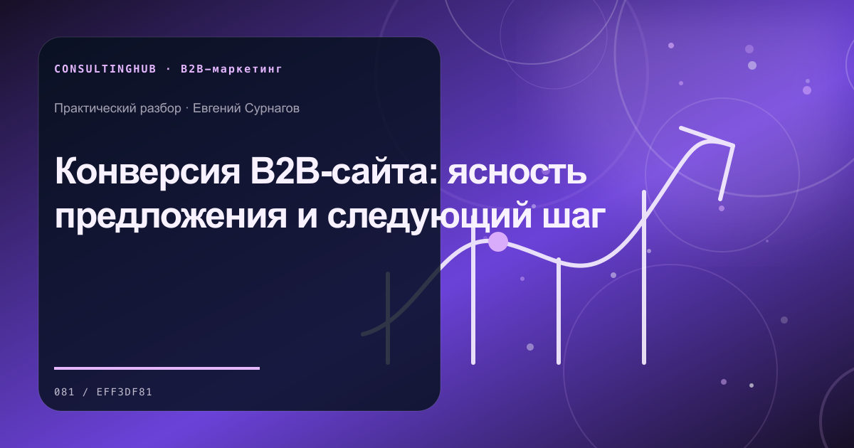 Конверсия B2B-сайта: ясность предложения и следующий шаг