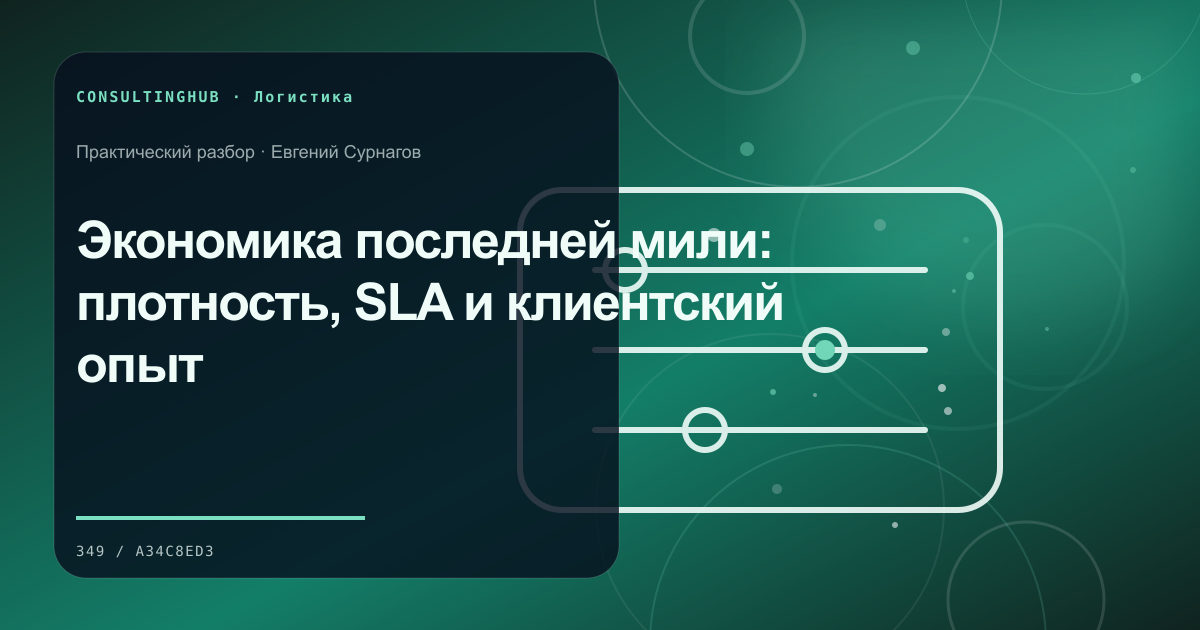 Экономика последней мили: плотность, SLA и клиентский опыт