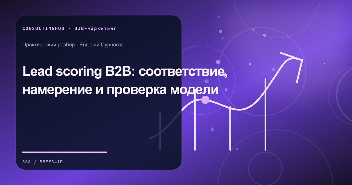 Lead scoring B2B: соответствие, намерение и проверка модели