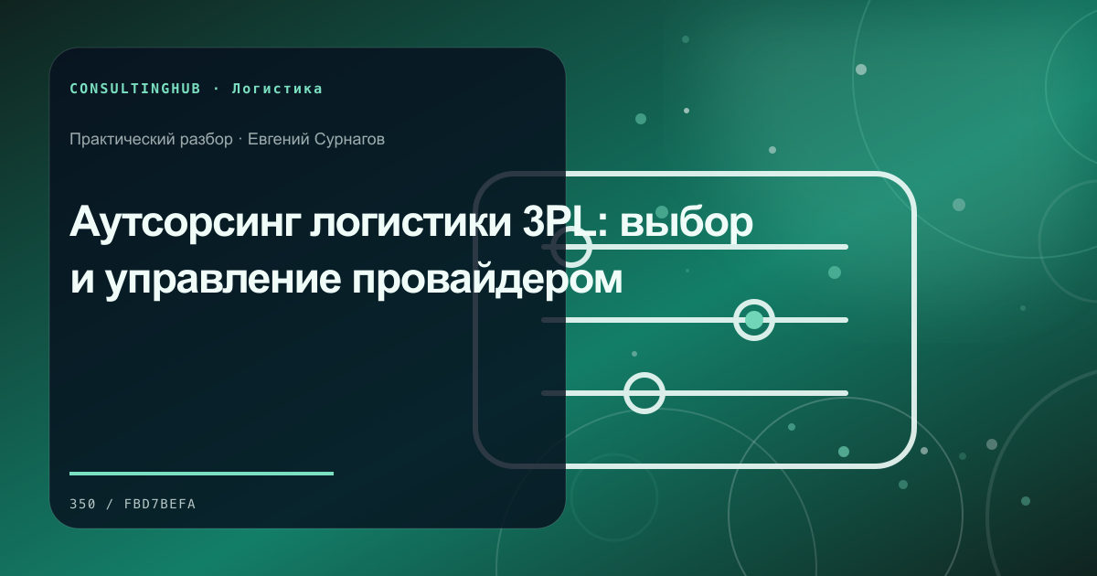 Аутсорсинг логистики 3PL: выбор и управление провайдером