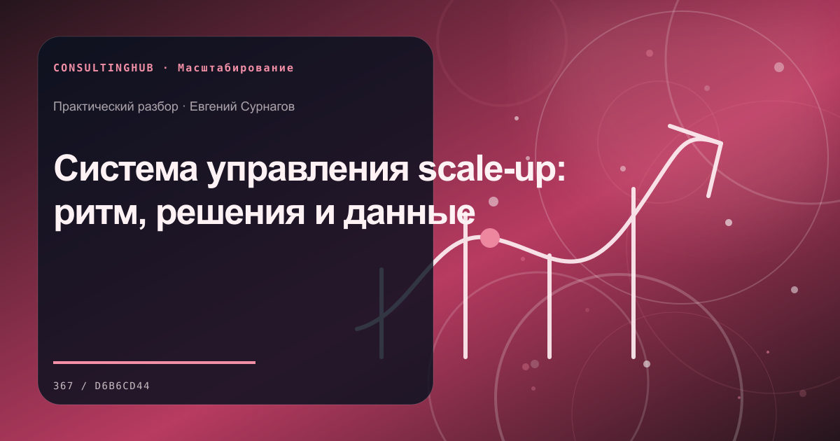 Система управления scale-up: ритм, решения и данные