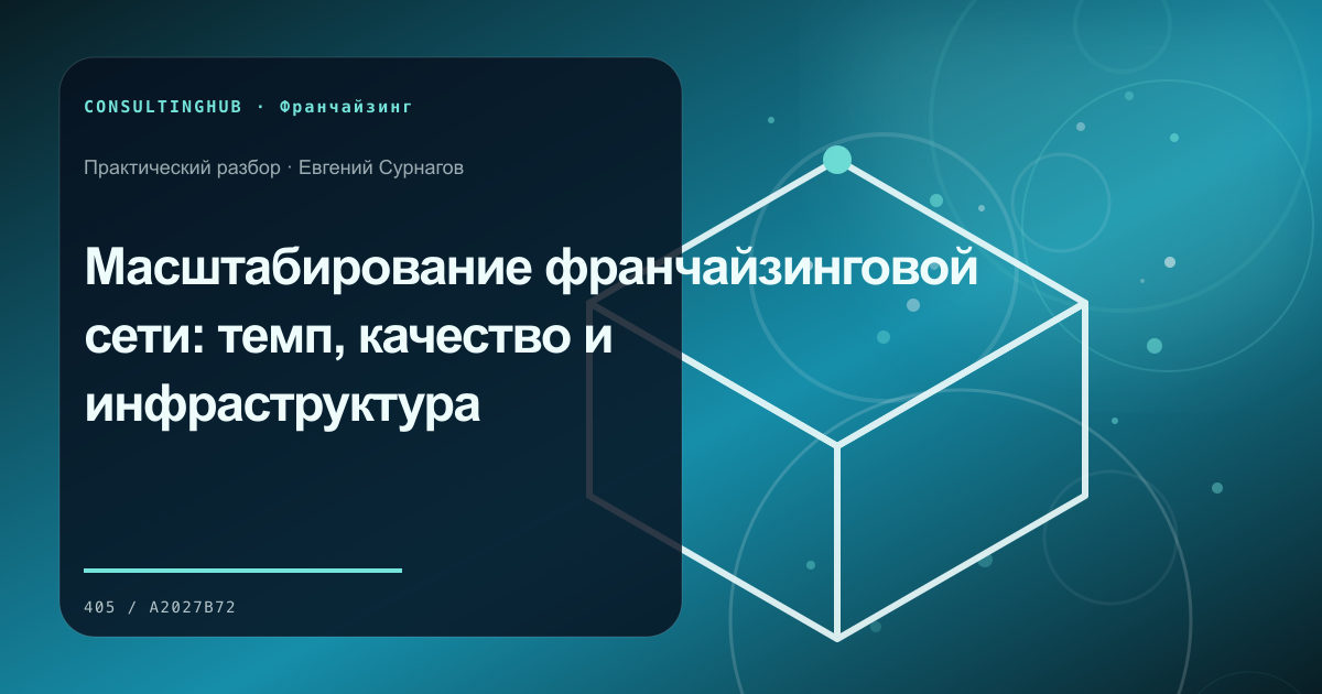 Масштабирование франчайзинговой сети: темп, качество и инфраструктура