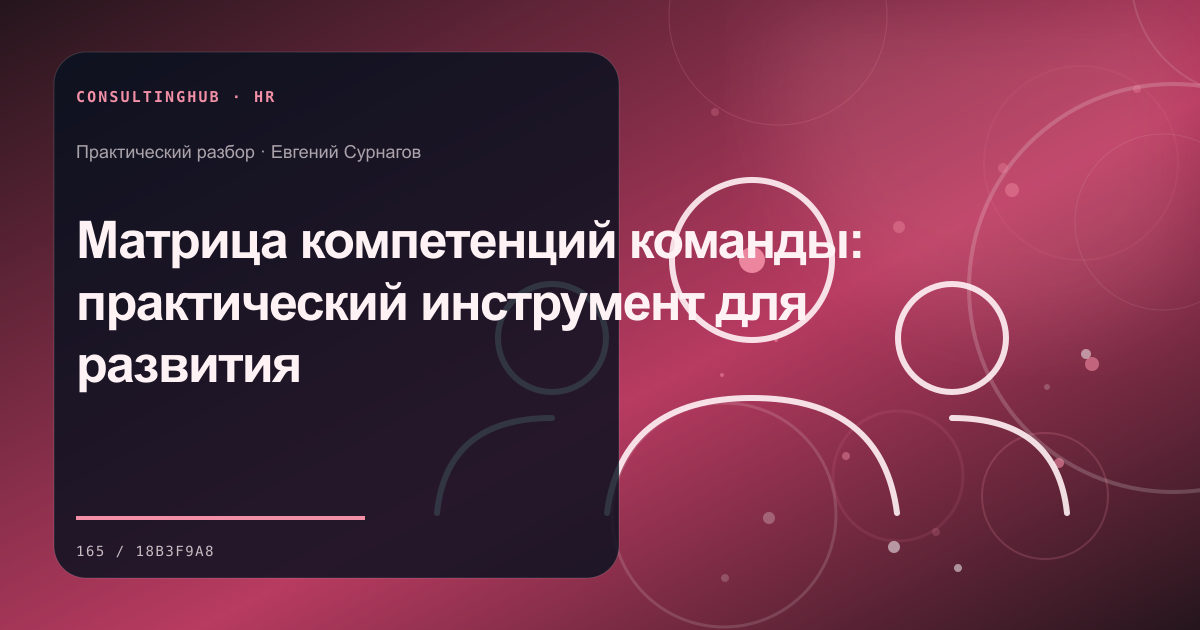 Руководители проектируют роли, компетенции и развитие команды: матрица компетенций; рабочая сессия по теме статьи