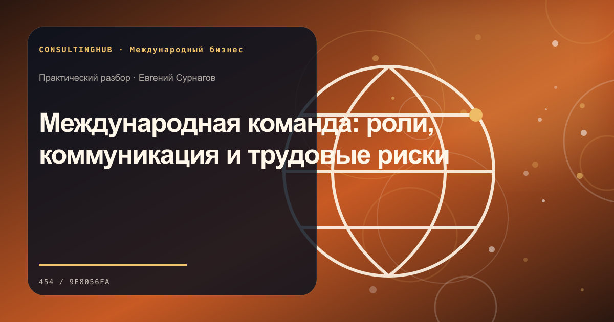 Международная команда: роли, коммуникация и трудовые риски