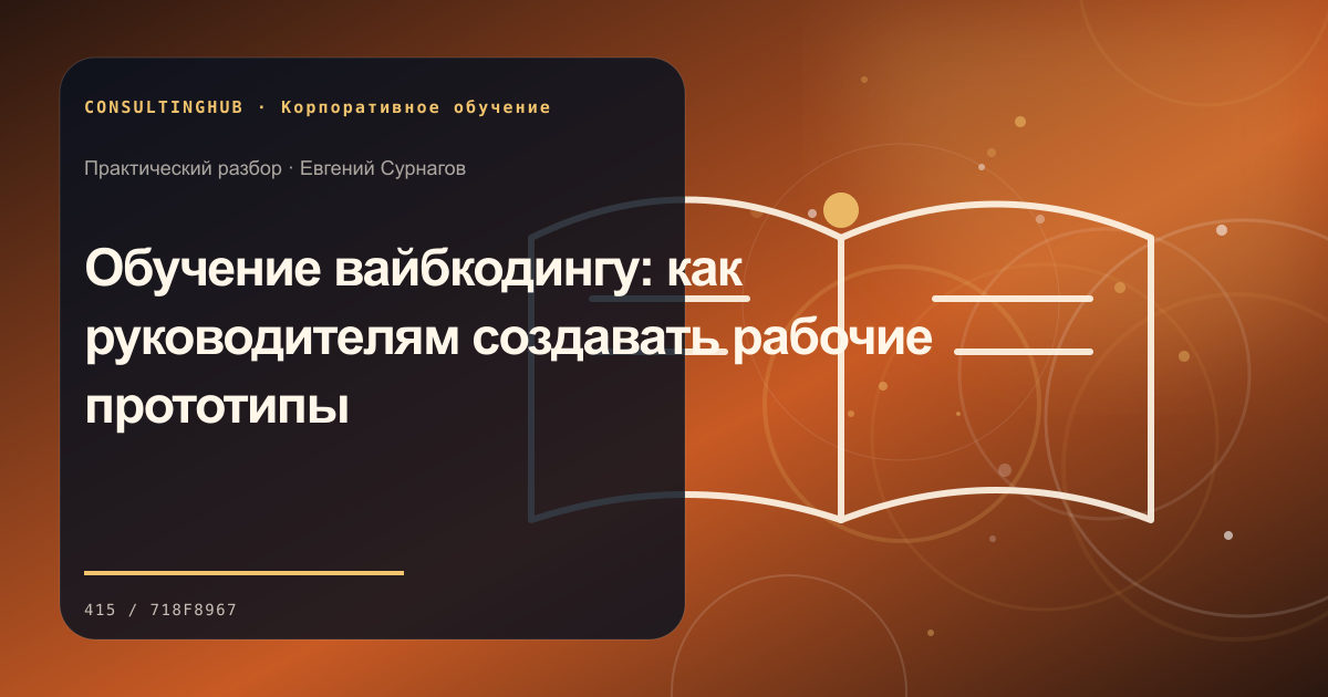 Обучение вайбкодингу: как руководителям создавать рабочие прототипы