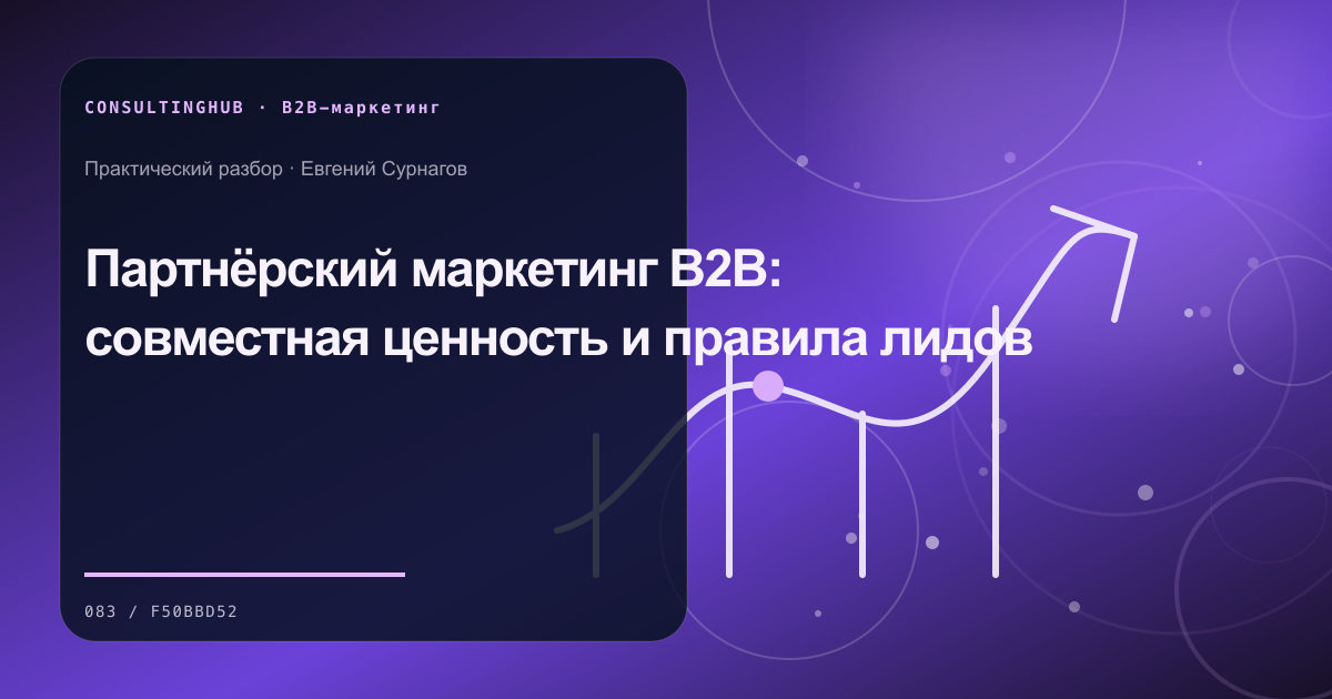 B2B-команда проектирует спрос, контент и путь сложной сделки: партнёрский b2b-маркетинг; рабочая сессия по теме статьи