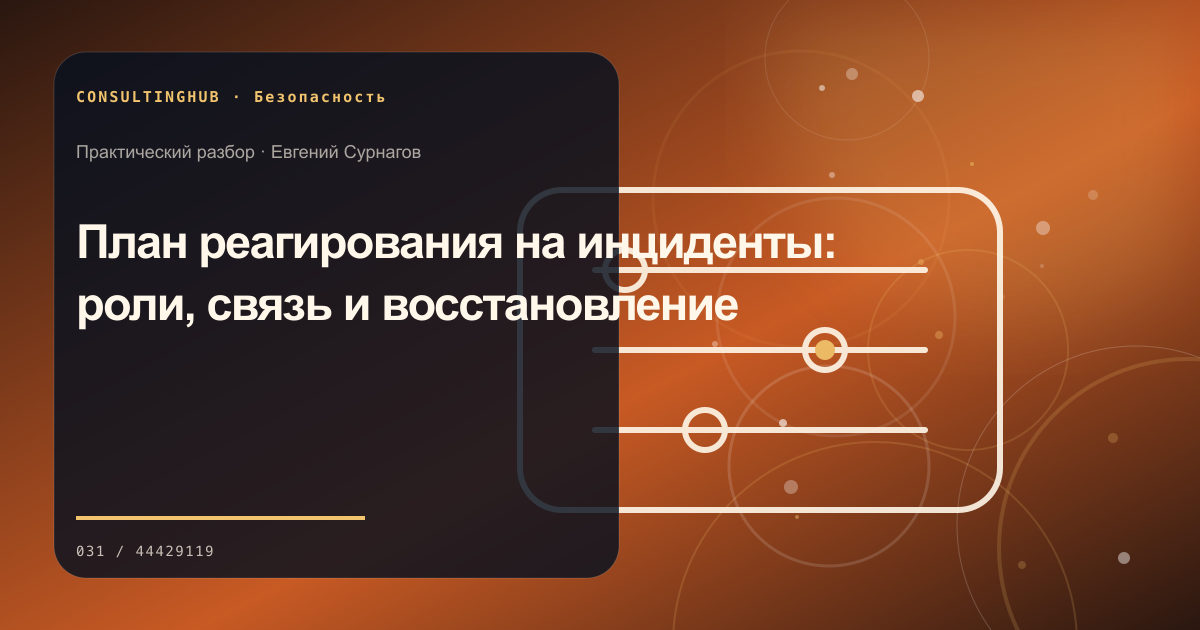 План реагирования на инциденты: роли, связь и восстановление
