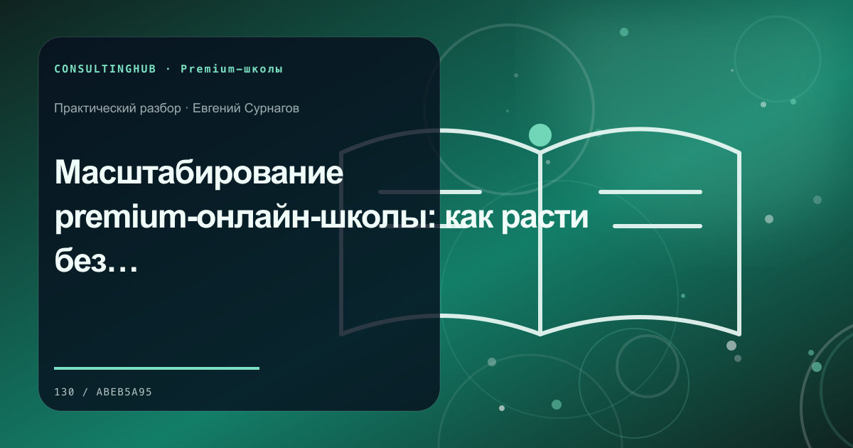 Масштабирование premium-онлайн-школы: как расти без потери качества сервиса и методики