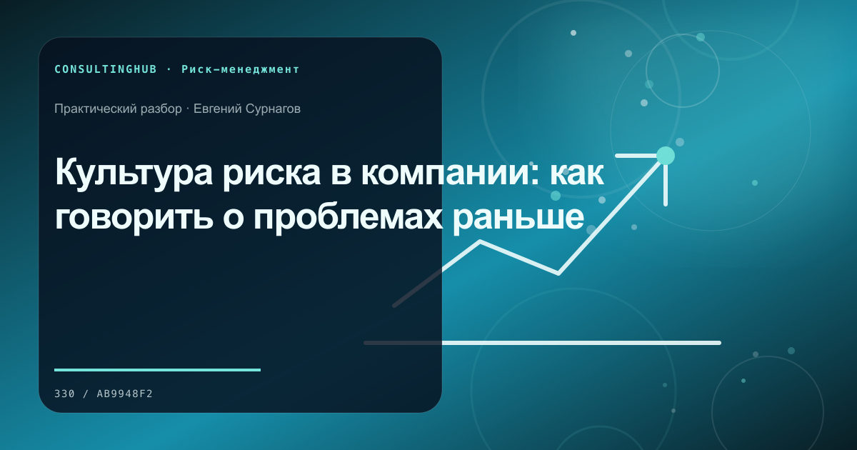 Управленческая команда анализирует сценарии бизнес-рисков: культура риска; рабочая сессия по теме статьи
