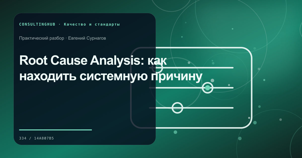 Root Cause Analysis: как находить системную причину