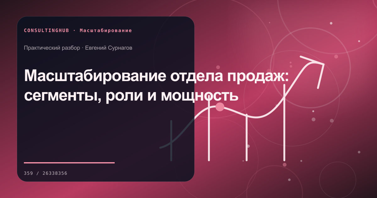 Масштабирование отдела продаж: сегменты, роли и мощность