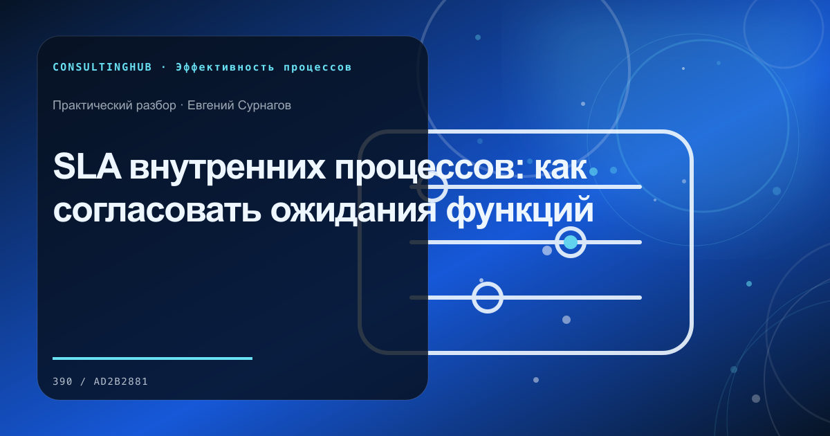 SLA внутренних процессов: как согласовать ожидания функций