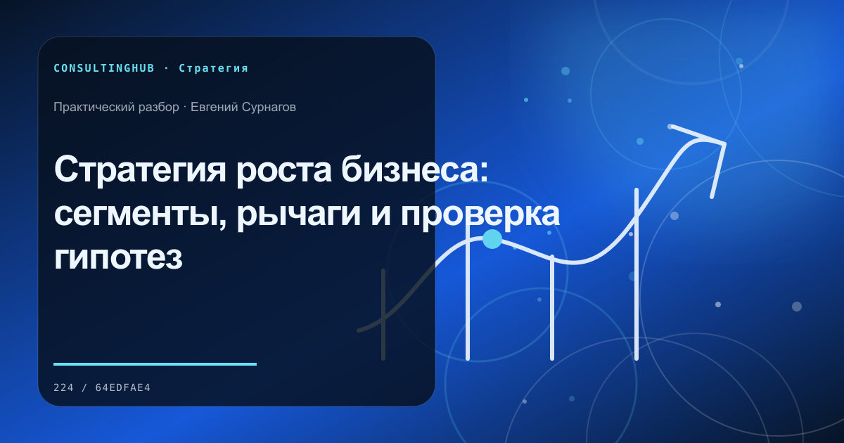 Стратегия роста бизнеса: сегменты, рычаги и проверка гипотез