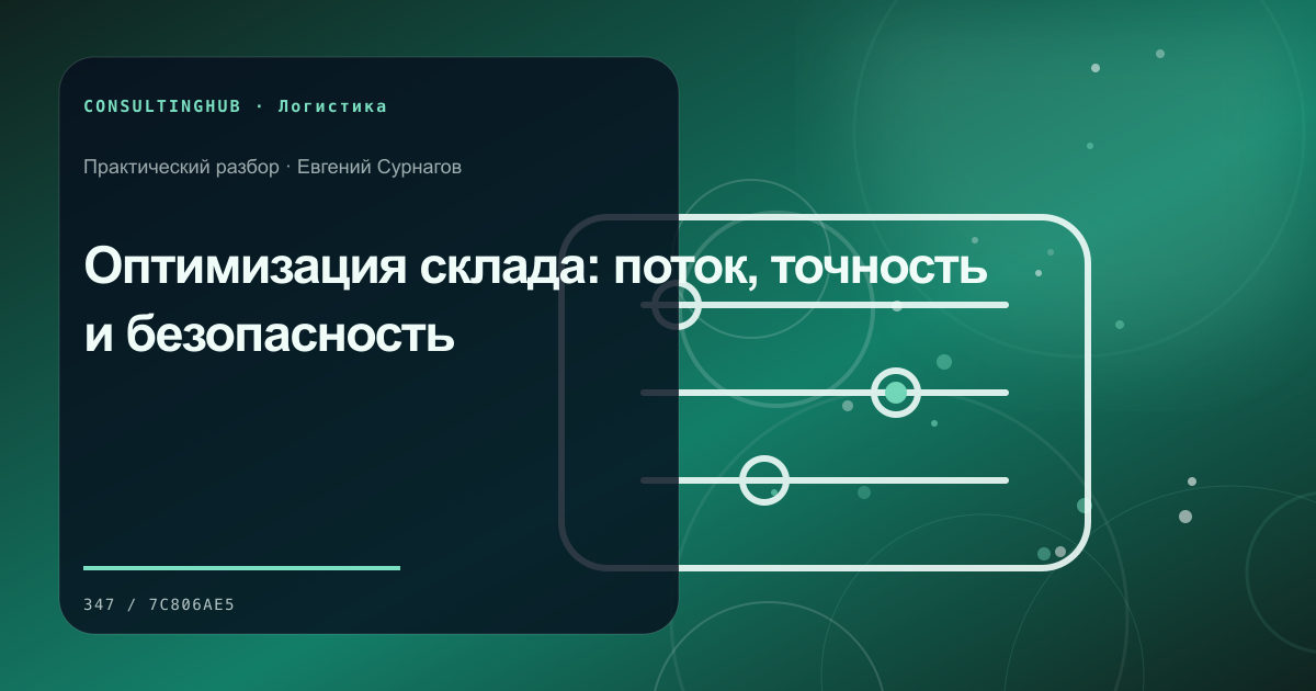 Supply-chain команда моделирует запасы, мощности и маршруты: оптимизация склада; рабочая сессия по теме статьи